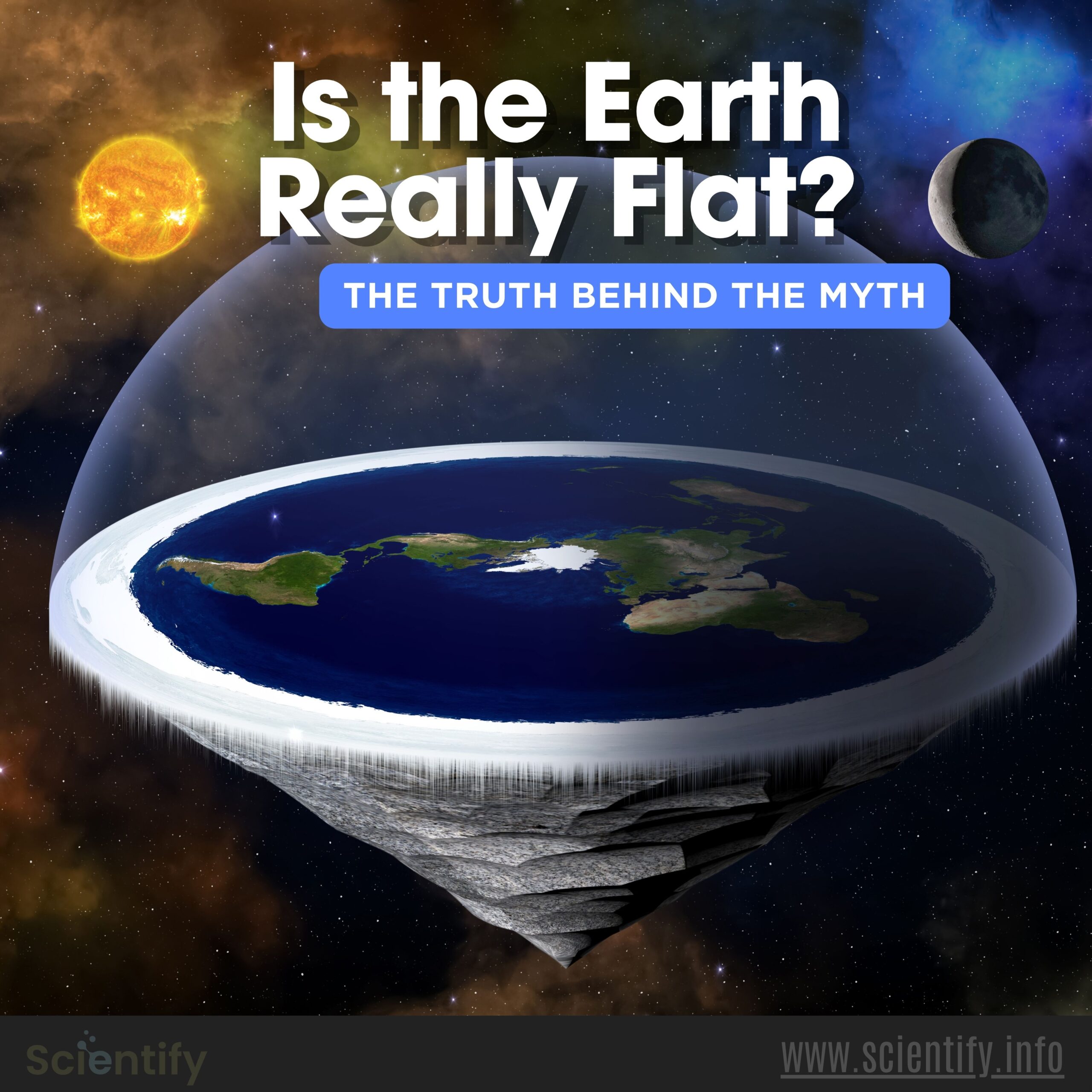Image showing the title of the article, Is the earth really flat.