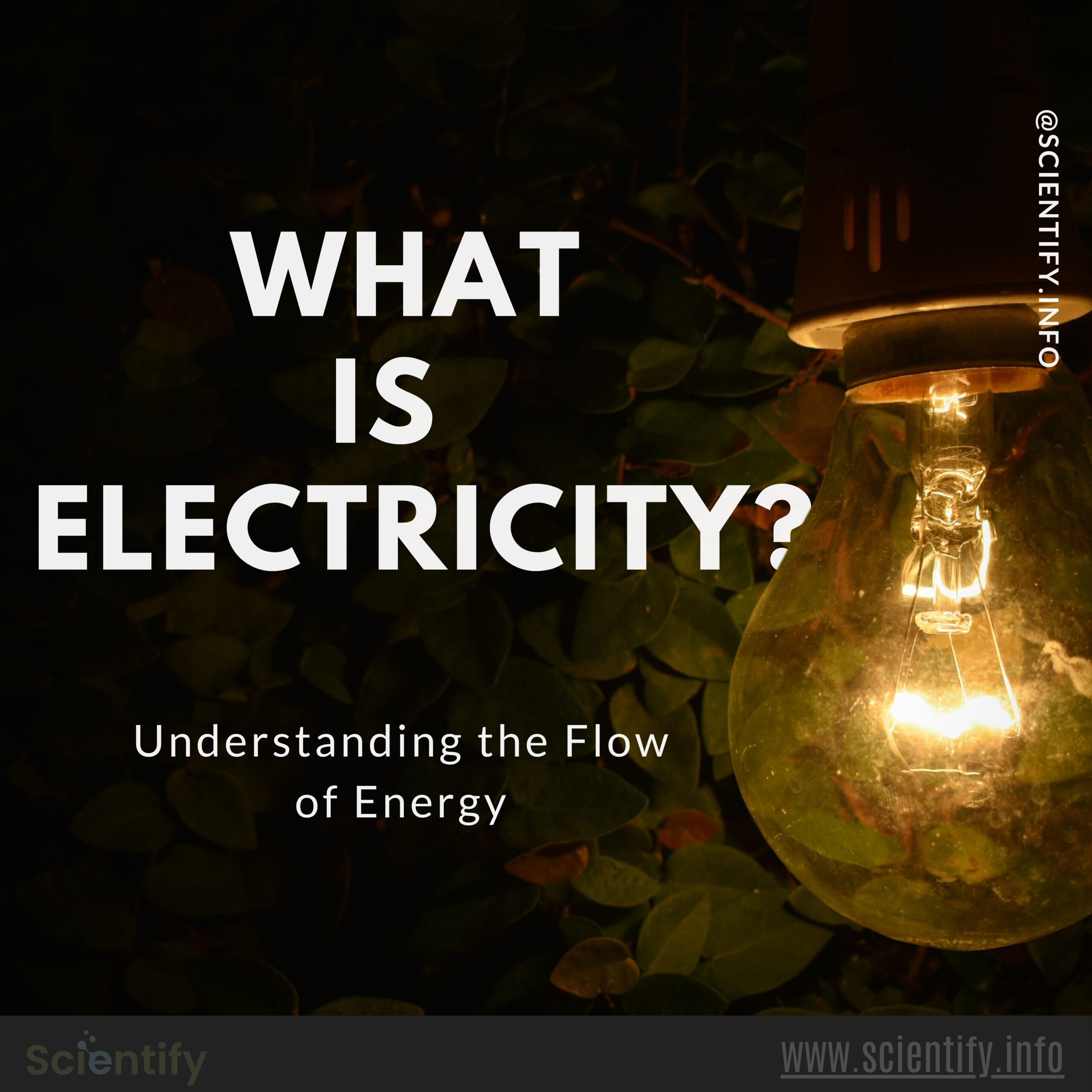 Image showing a light bulb and the title of electricity.