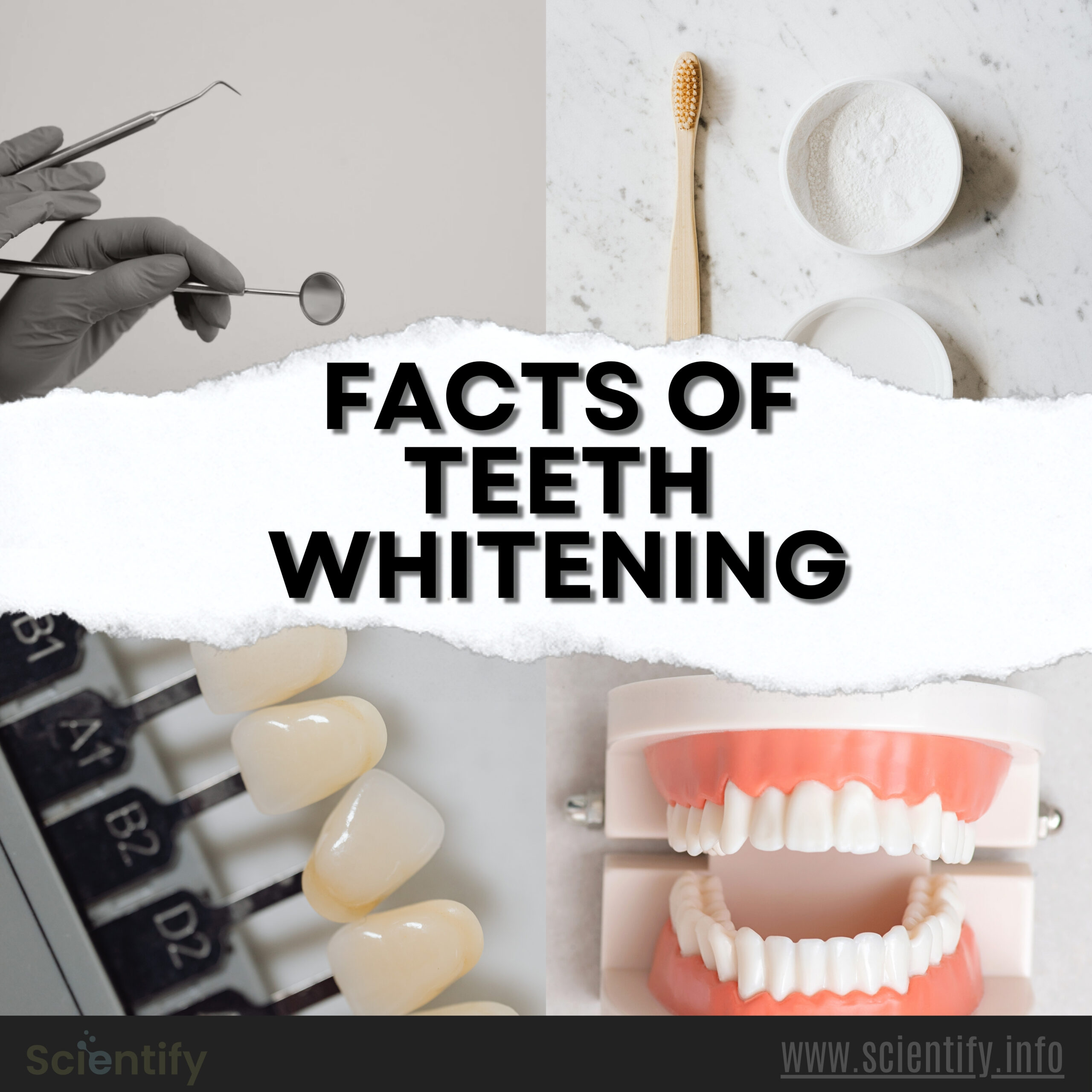 Image showing human teeth and facts of teeth whitening.